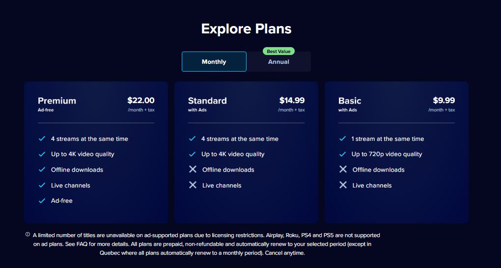 Crave pricing on January 7, 2025