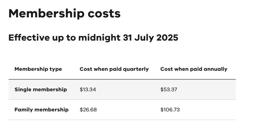 Ambulance Victoria membership pricing on July 30, 2025