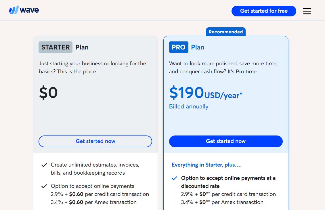 Wave pricing on August 11, 2025