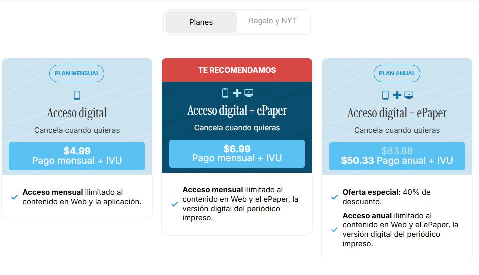 El Nuevo Dia Subscription pricing on August 29, 2025