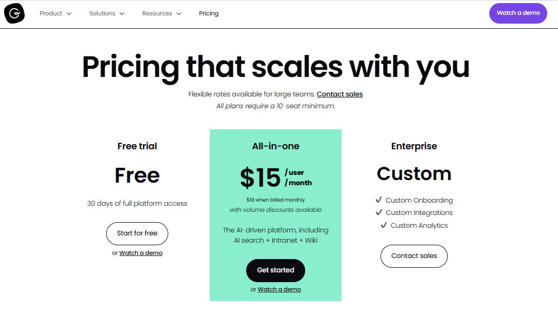 Guru Knowledge pricing on August 26, 2025