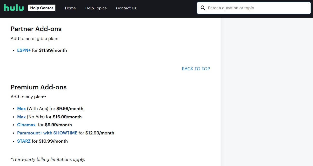 Hulu Subscription pricing on February 12, 2025