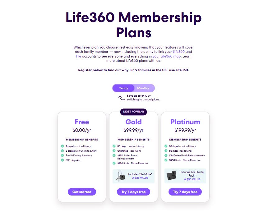 Life360 Subscription pricing on May 8, 2024