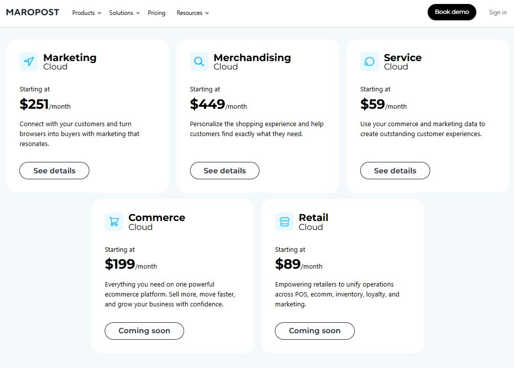 Maropost pricing on September 30, 2025