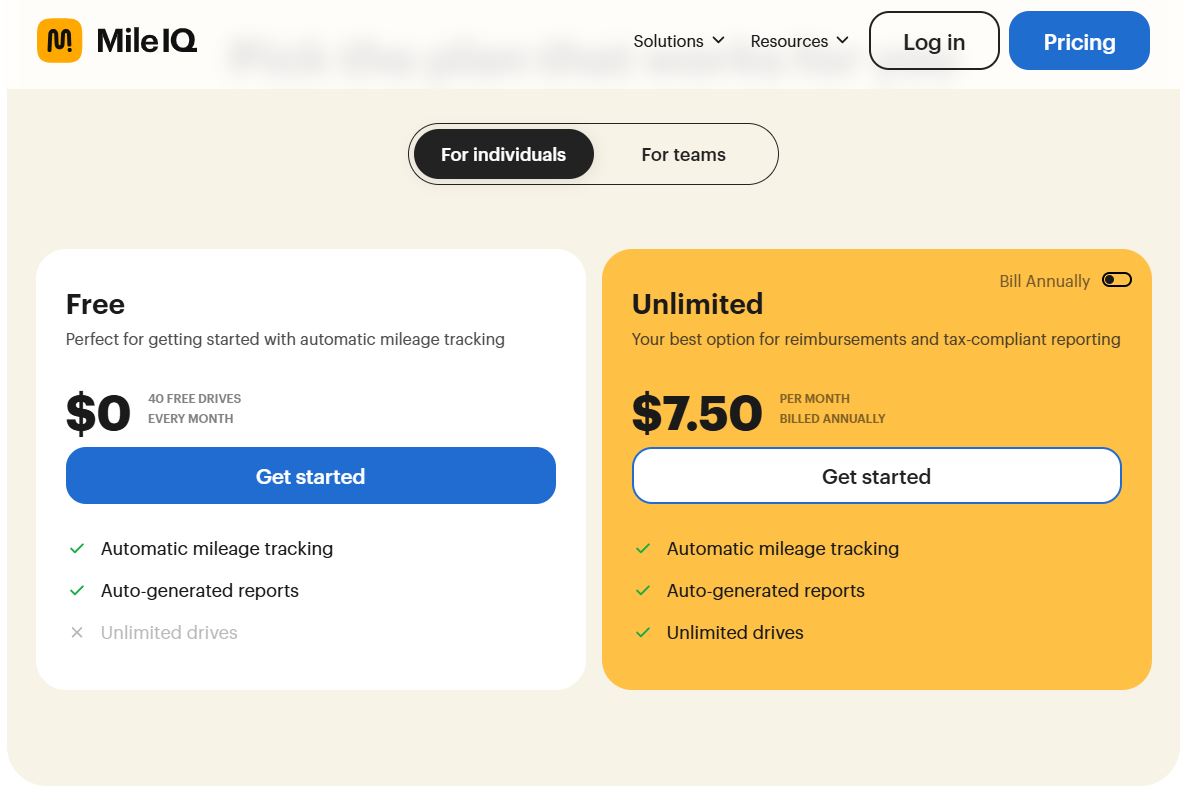 MileIQ pricing on September 13, 2025
