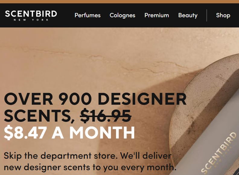 Scentbird Subscription pricing on September 6, 2025