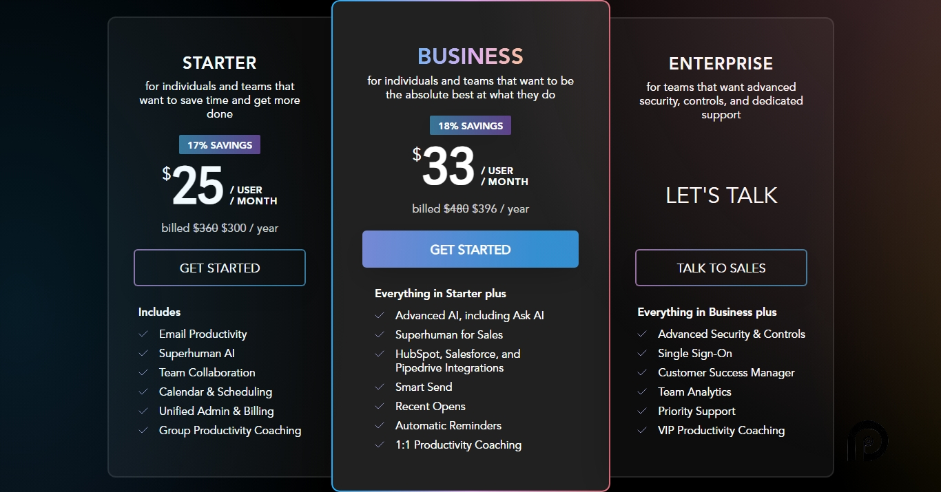 Superhuman pricing on February 25, 2025