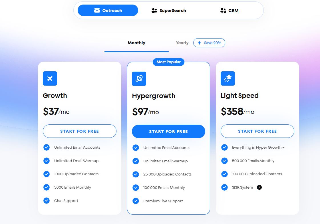 Instantly pricing on December 16, 2025