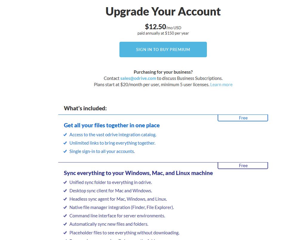 Odrive pricing on December 19, 2025